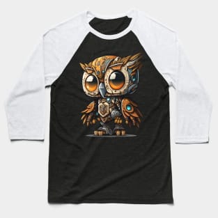 Robot Owl Baseball T-Shirt